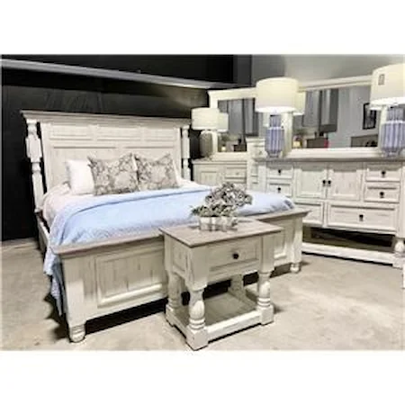 Queen Bed, Dresser/Mirror, and Nightstand